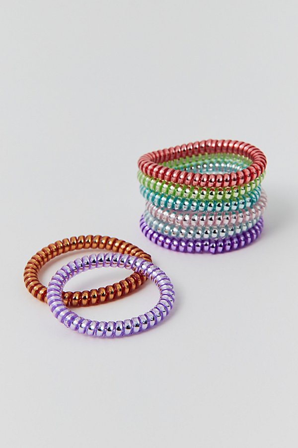 Urban Outfitters Coil Hair Tie 8-pack Set At  In Multicolor