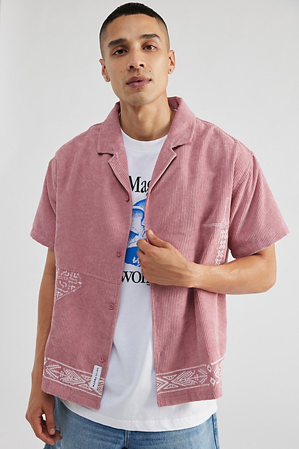 Native Youth Atwood Boxy Corduroy Shirt Top In Pink, Men's At Urban Outfitters
