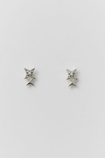 Urban Outfitters Delicate Shimmer Star Earring In Silver, Women's At  In Metallic