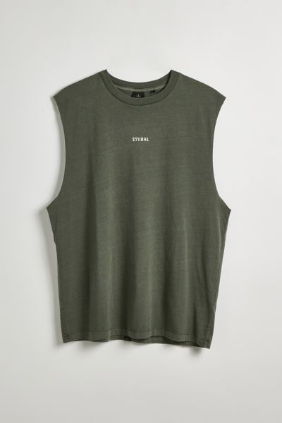Thrills Uo Exclusive Minimal  Boxy Tank Top In Thyme, Men's At Urban Outfitters