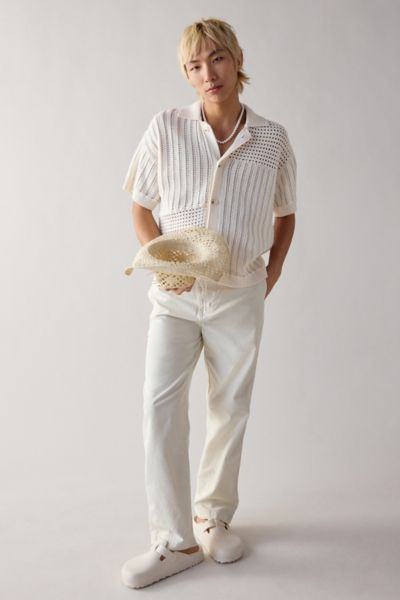 BDG STRAIGHT FIT UTILITY CHINO PANT IN SILVER BIRCH, MEN'S AT URBAN OUTFITTERS 