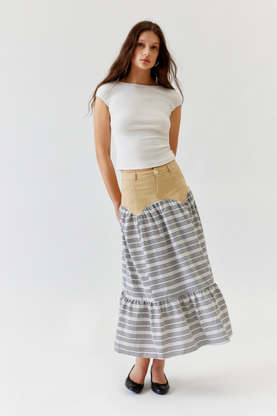 HOUGA】daisy skirt HOUGA】daisy skirt Daisy Skirt | blue/white | À