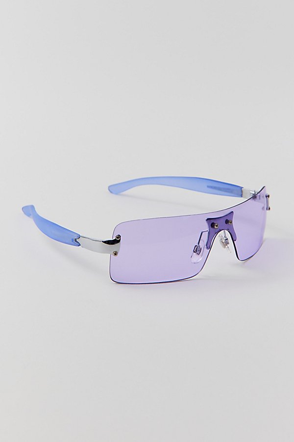 Urban Renewal Vintage Gin Shield Sunglasses In Purple, Women's At Urban Outfitters