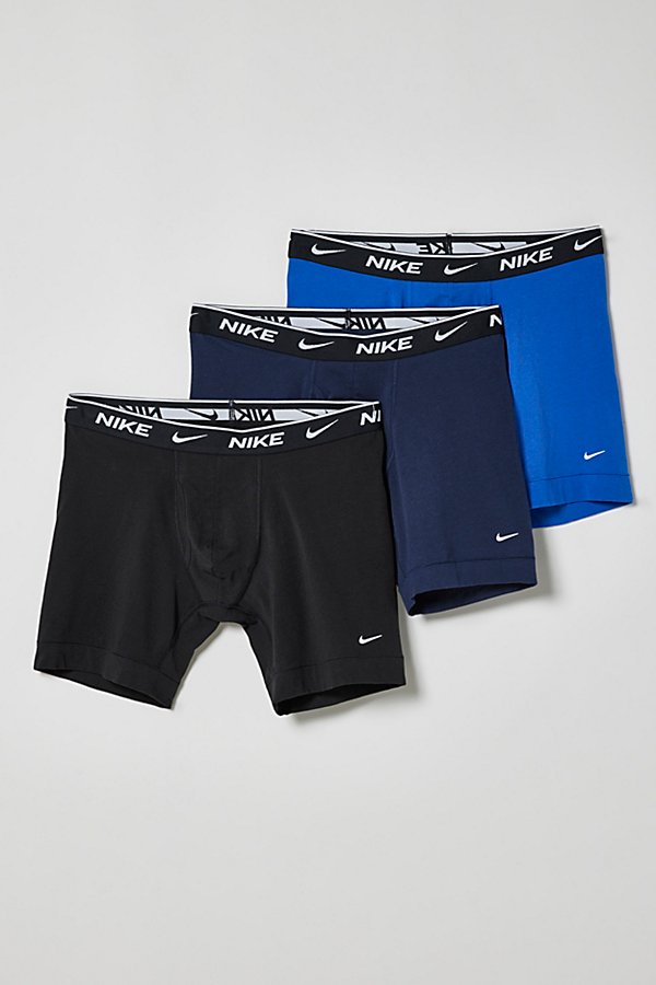 Nike Dri-fit Boxer Brief 3-pack In Blue, Men's At Urban Outfitters