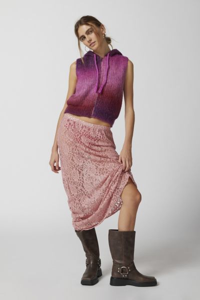 Urban Renewal Remade Lace Maxi Skirt In Pink, Women's At Urban Outfitters