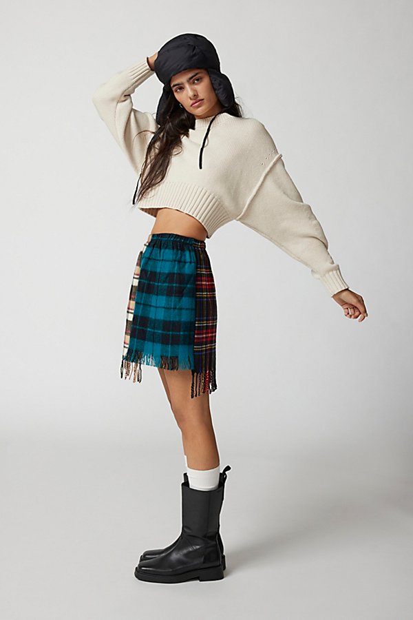 Urban Renewal Remade Plaid Scarf Mini Skirt In Assorted, Women's At Urban Outfitters