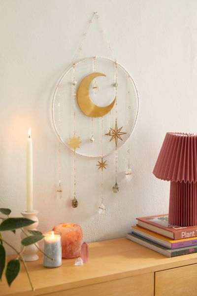 Ariana Ost Moon & Stars Crystal Wall Hanging