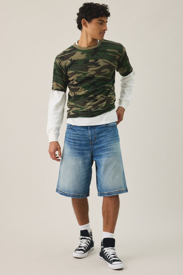 BDG Astro Baggy Washed Denim Jorts #1