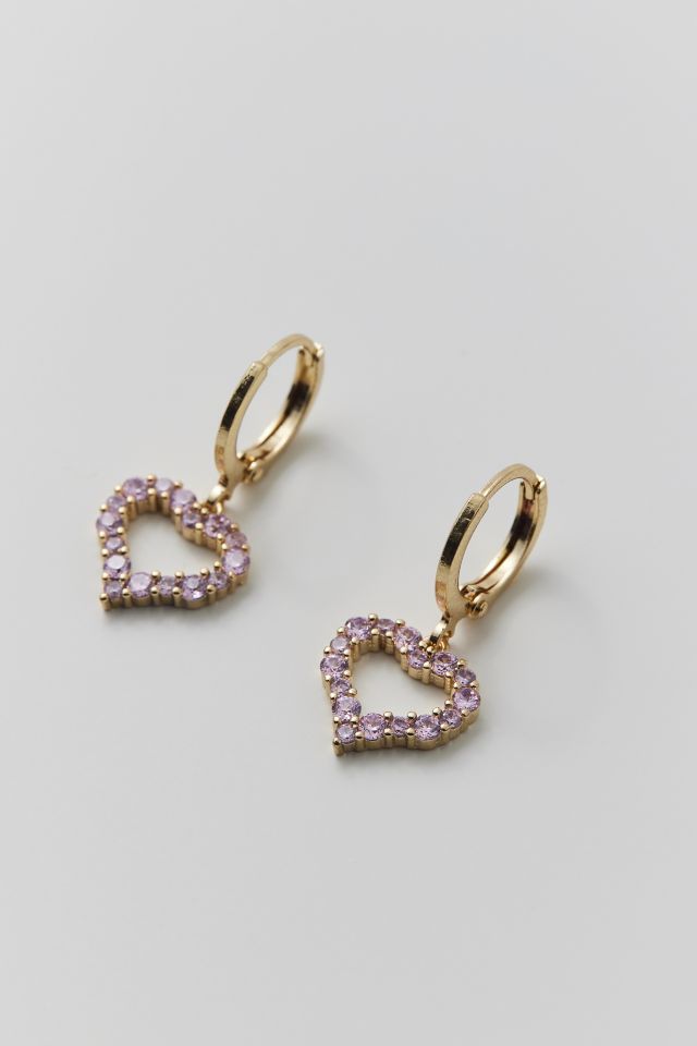 Heart Charm Hoop Earring  Urban Outfitters Taiwan - Clothing