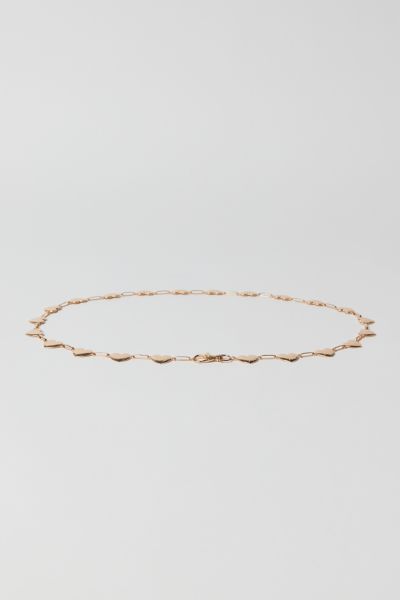 Urban Outfitters Heart Chain Belt In Gold, Women's At