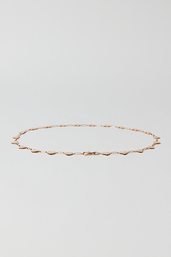 Urban Outfitters Heart Chain Belt In Gold, Women's At