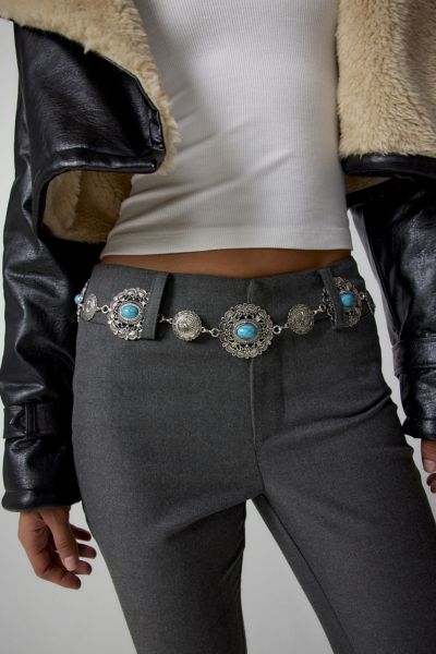 Open Circle Turquoise Belt