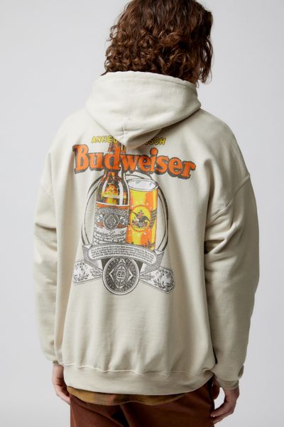 Urban Outfitters Budweiser Classic Hoodie Sweatshirt In Tan, Men's At