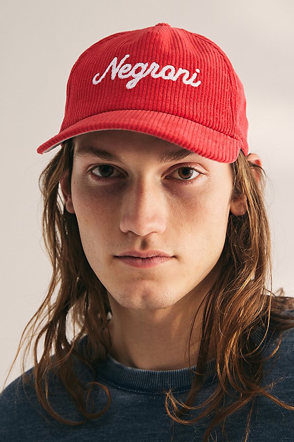 American Needle Negroni Balsam Wide Wale Cord Hat In Red, Men's At Urban Outfitters