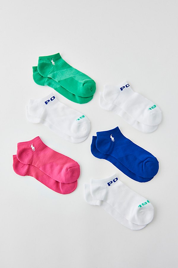 Shop Polo Ralph Lauren 1967 Low-cut Ankle Sock 6-pack In Assorted, Women's At Urban Outfitters