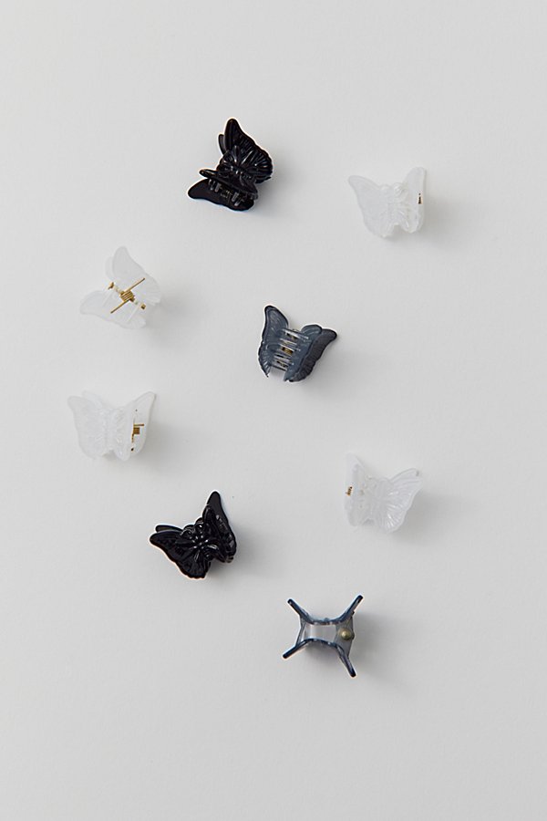 Urban Outfitters Butterfly Mini Claw Clip Set In Dark At  In Multi