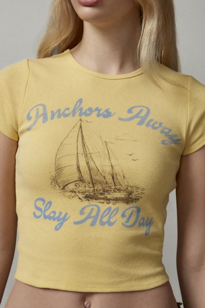 BDG Anchors Away Perfect Baby Tee