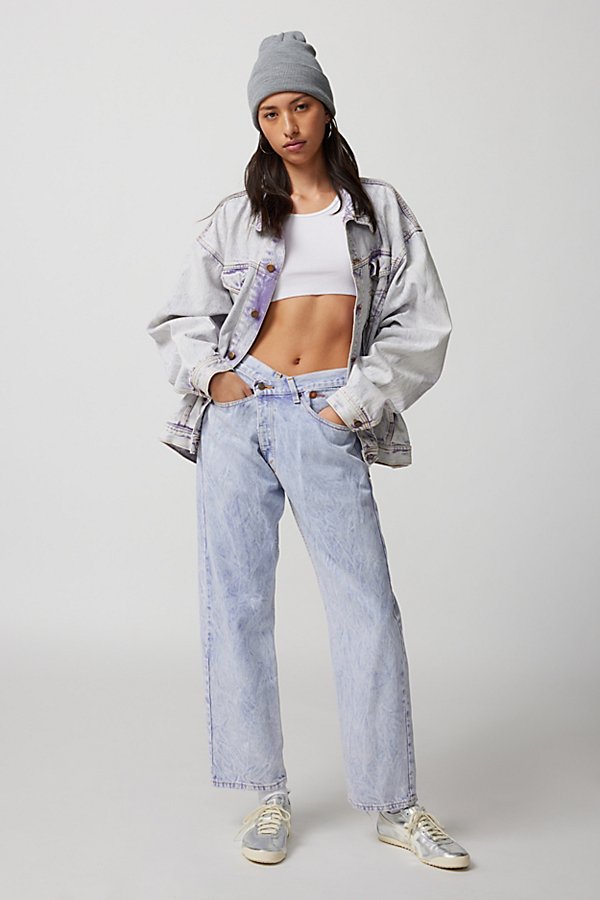 Urban Renewal Remade Acid Wash Crossover Jean In Purple At Urban Outfitters