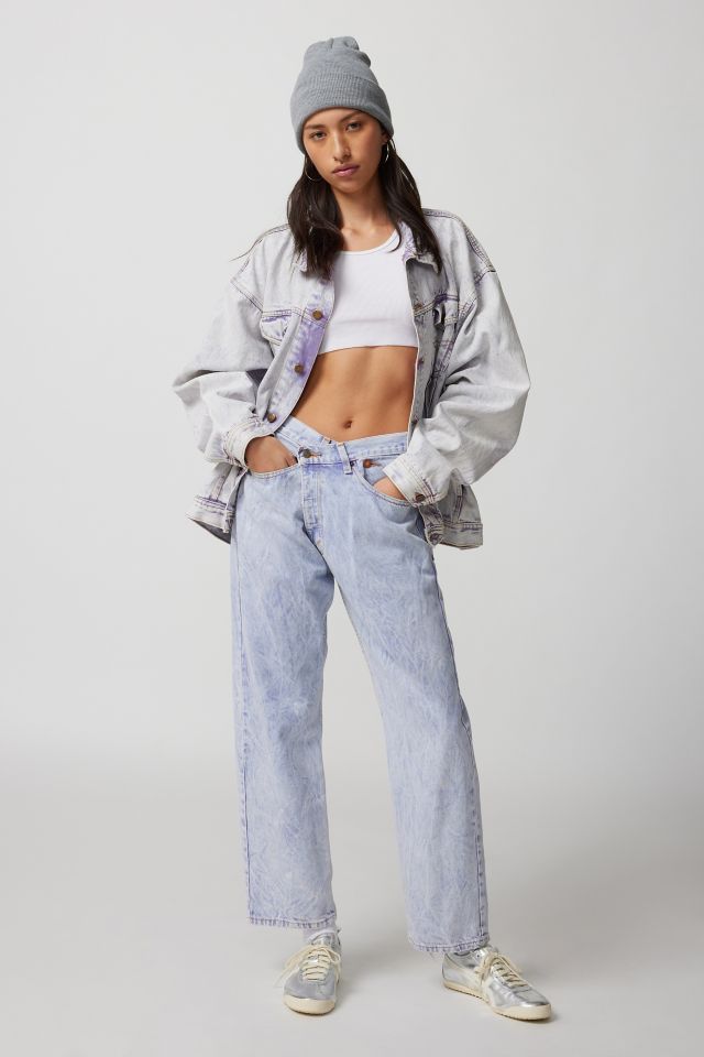Urban Renewal Remade Acid Wash Crossover Jean | Urban Outfitters