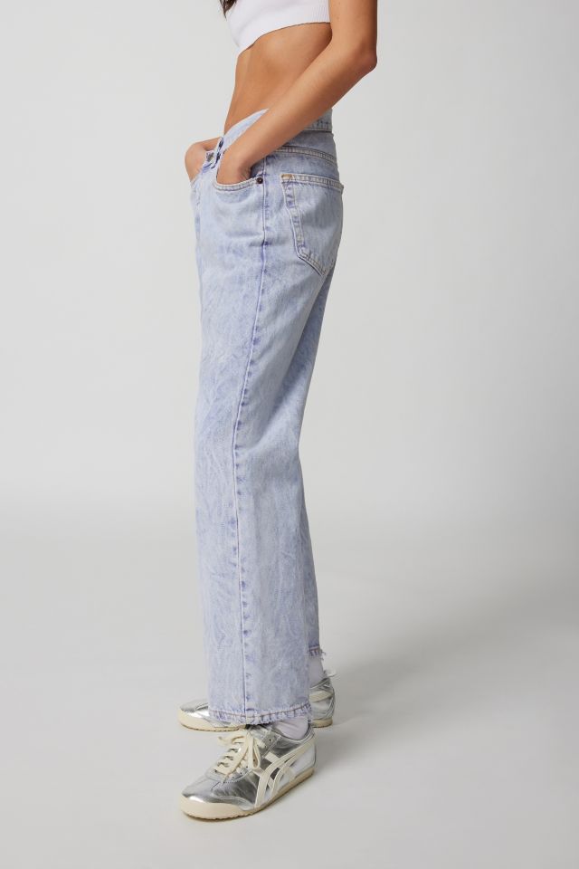 Urban Renewal Remade Acid Wash Crossover Jean