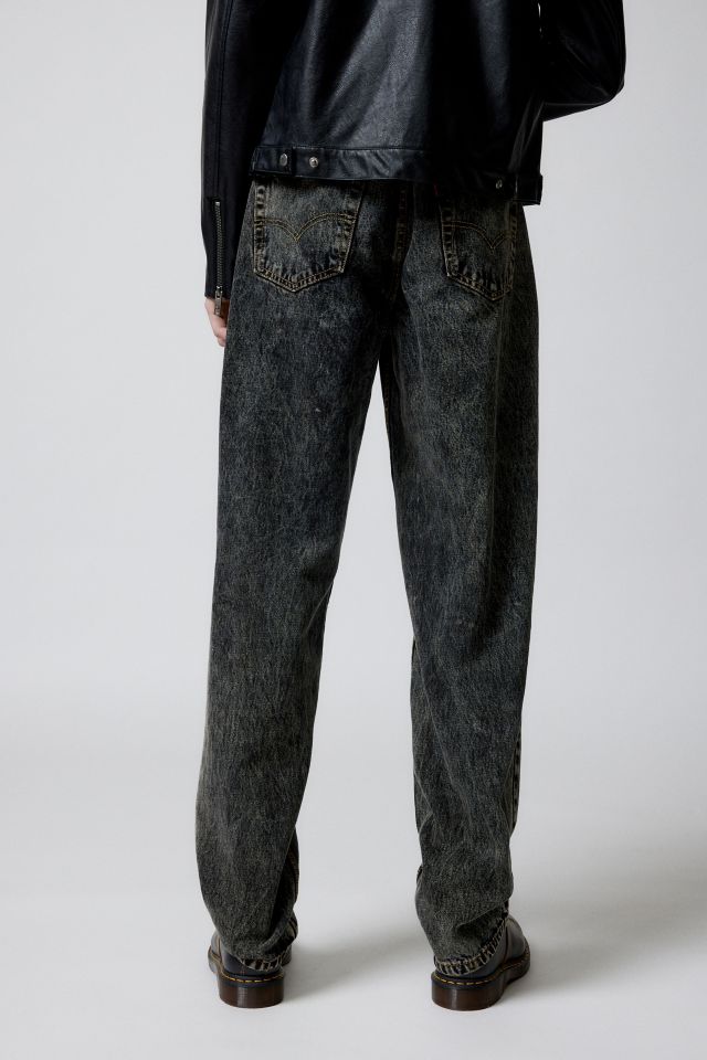 【YOURNUS】Washed Black Vintage Wide Denim blackjeansback.png?v=