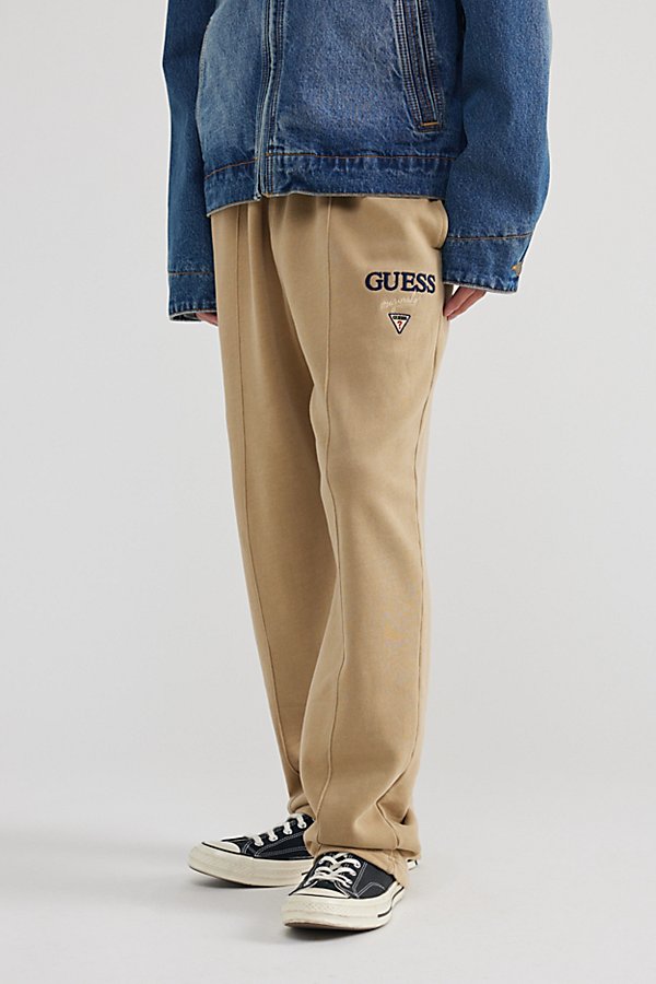 Guess Originals Washed Logo Sweatpant In Tan, Men's At Urban Outfitters