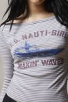 BDG Willow Nautical Stripe Long Sleeve Tee