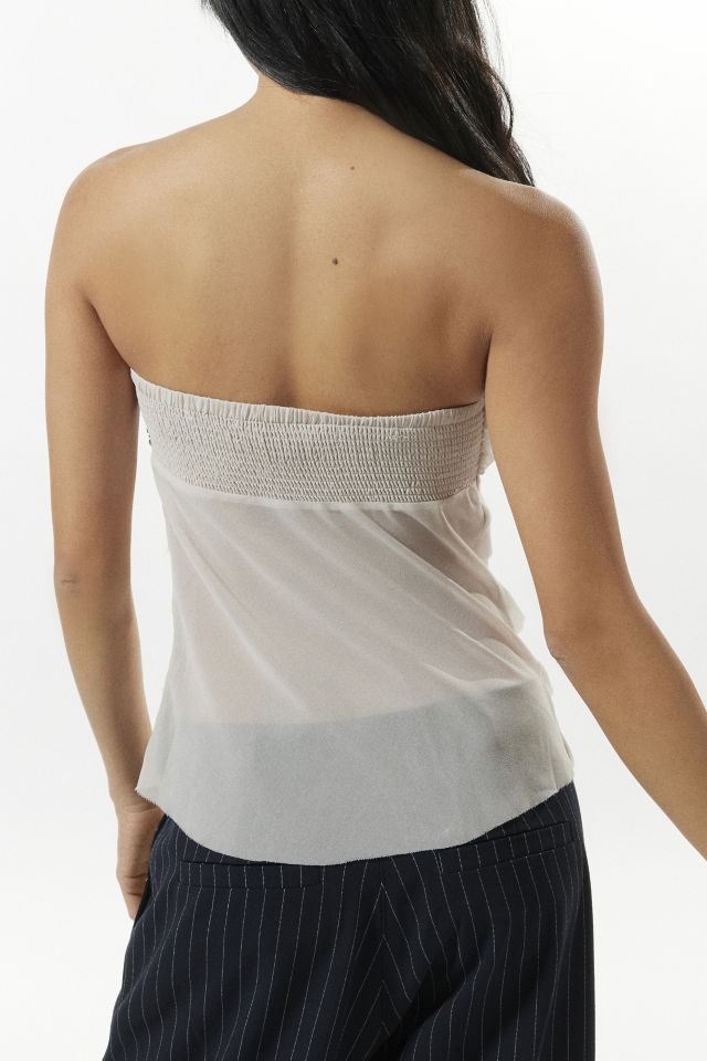 Silence + Noise Misha Chiffon Ruffle Tube Top #2