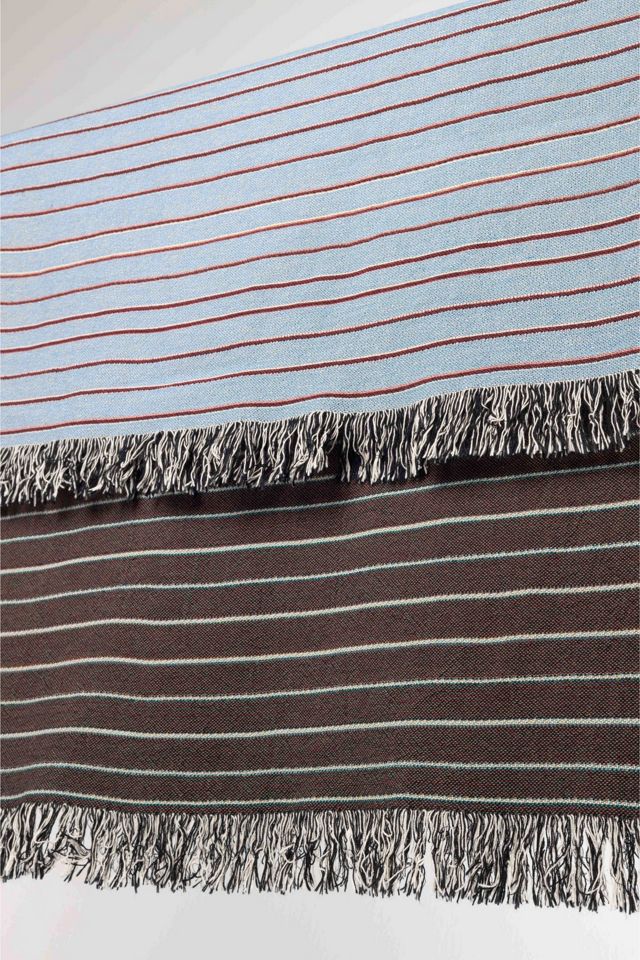 Clr Shop Stripey Woven Throw Blanket #1