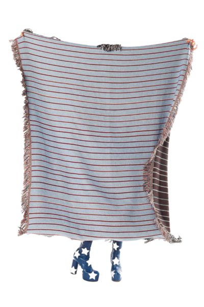 Clr Shop Stripey Woven Throw Blanket