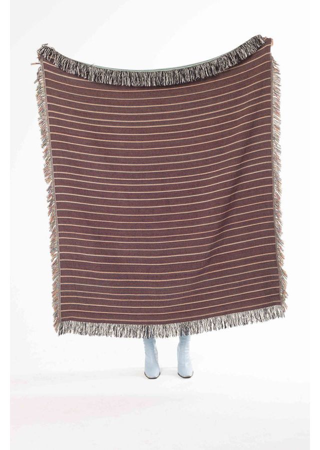 Clr Shop Stripey Woven Throw Blanket #2