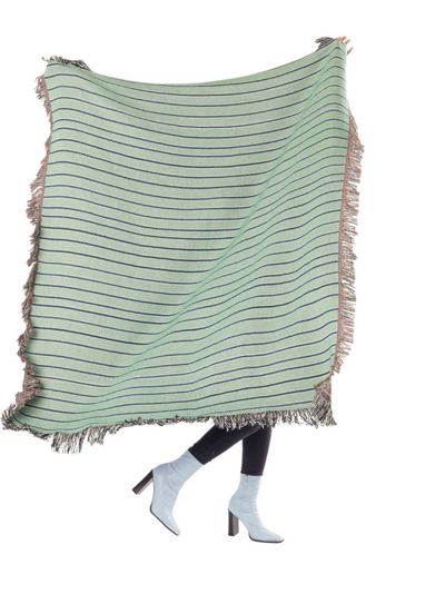 Clr Shop Stripey Woven Throw Blanket