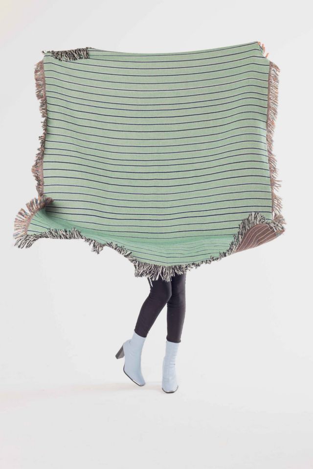 Clr Shop Stripey Woven Throw Blanket