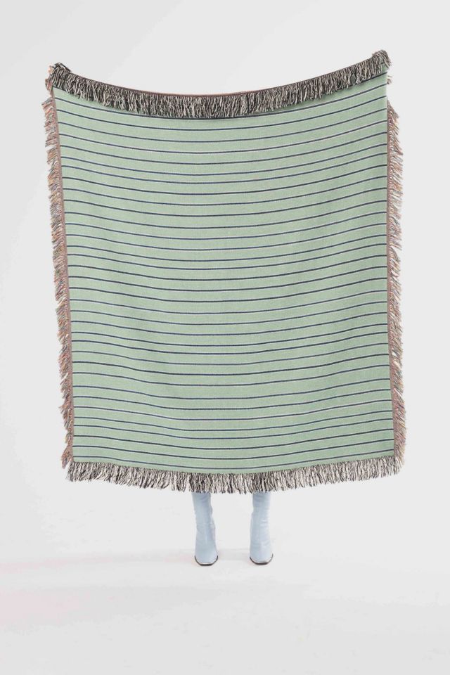 Clr Shop Stripey Woven Throw Blanket