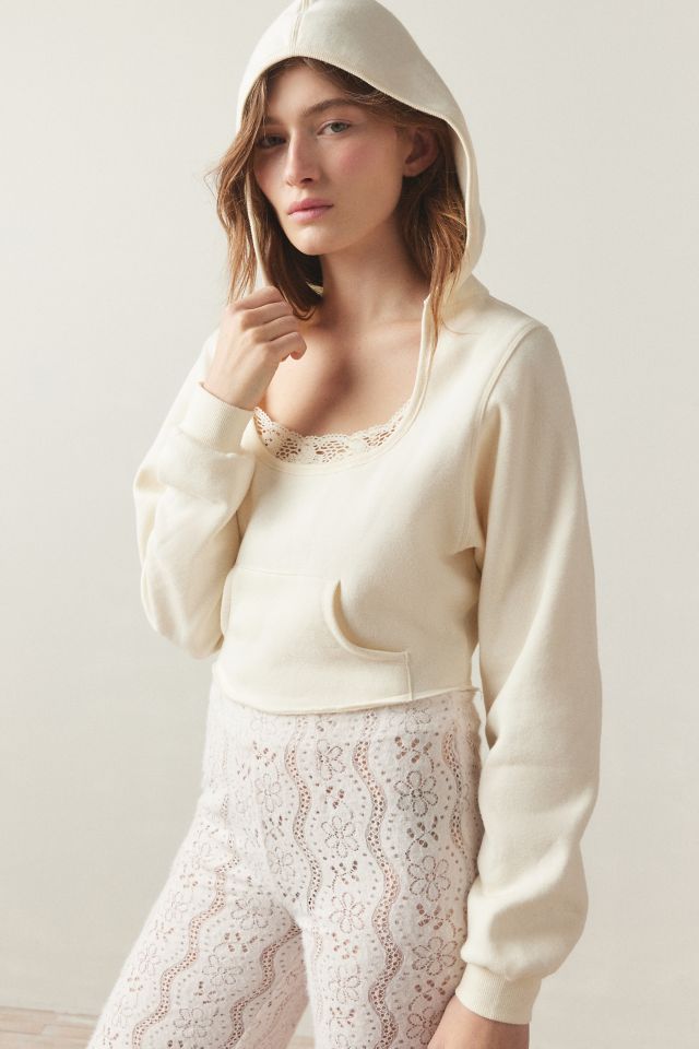 Out From Under Jayden Lace-Trim Hoodie Sweatshirt #4