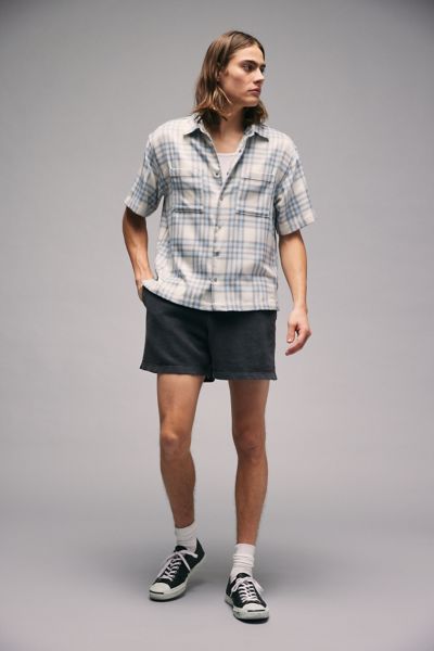 Bdg Bonfire Volley Sweatshort In Black, Men's At Urban Outfitters