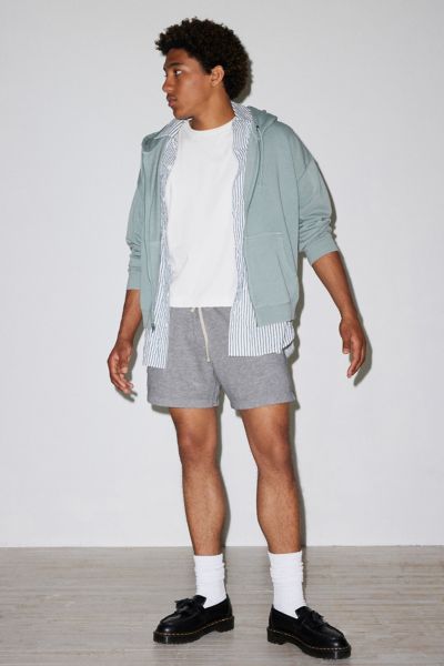 Bdg Bonfire Volley Sweatshort In Light Grey, Men's At Urban Outfitters