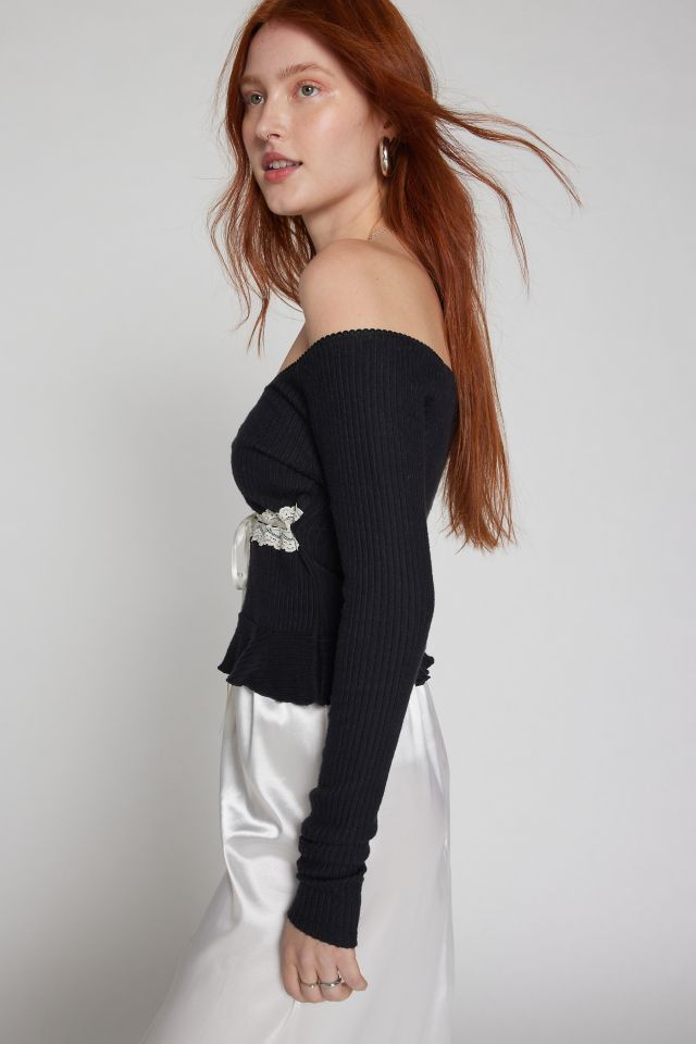 Kimchi Blue Gianna Off-The-Shoulder Lace-Inset Top #2