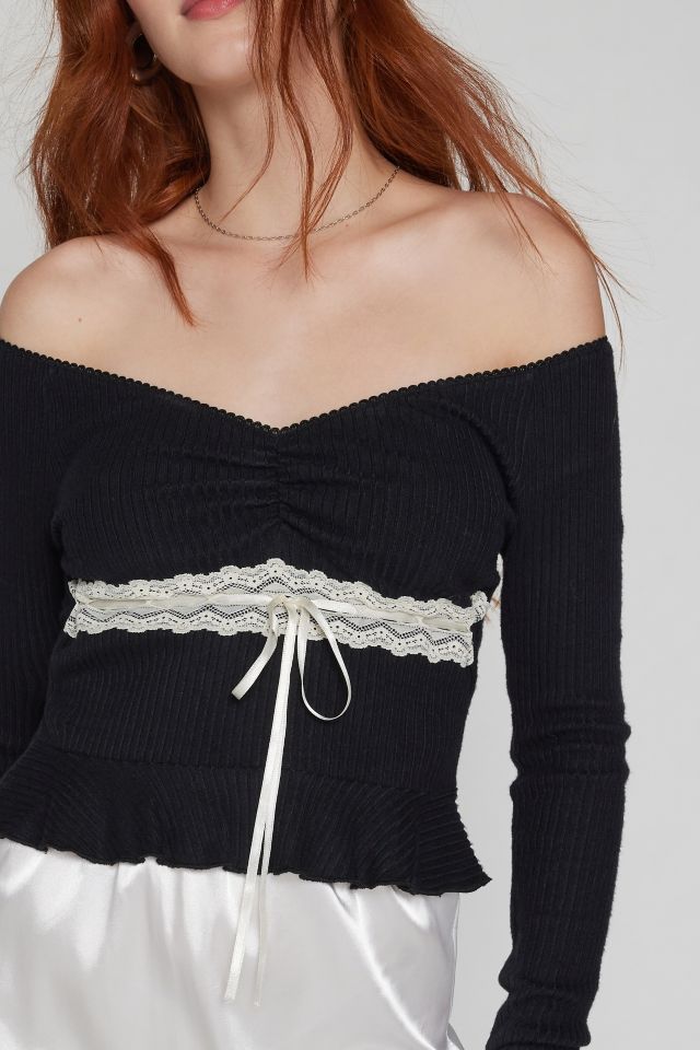 Kimchi Blue Gianna Off-The-Shoulder Lace-Inset Top #3