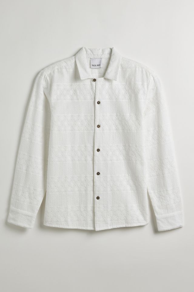 Raga Man Babat Embroidered Button-Down Shirt #1