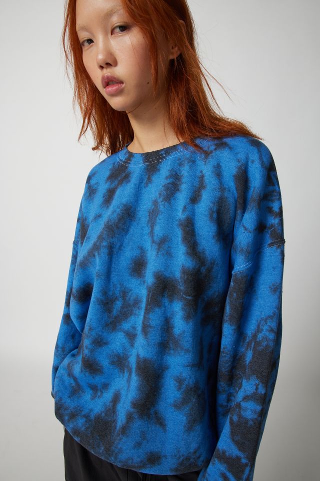 Urban outfitters blue tie dye sweatshirt sale