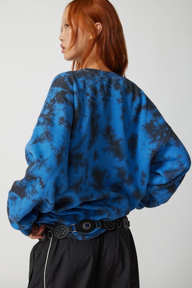 Urban Renewal Remade Electric Mountain Tie-Dye Crew Neck Sweatshirt #3