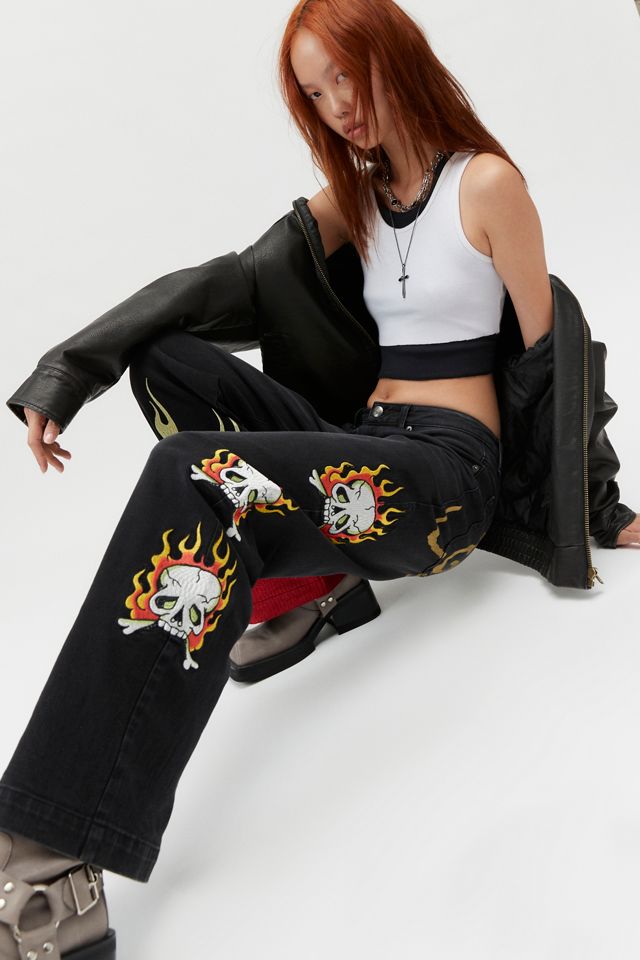 Ed Hardy風 brandy ベロアパンツ　y2k ヴィンテージ　海外ガール Ed Hardy風 brandy ベロアパンツ y2k ヴィンテージ 海外ガール