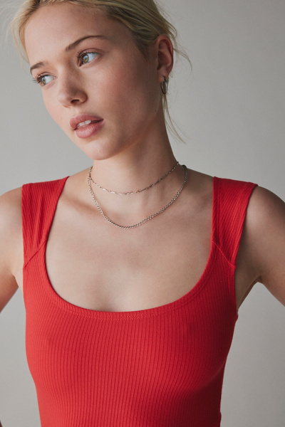 BDG Ribbed Square Neck Tank Top
