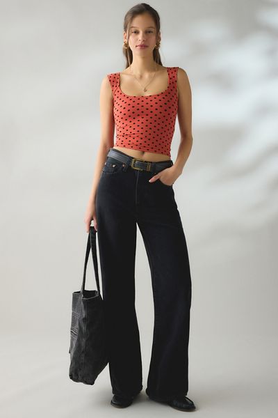 BDG Ribbed Square Neck Tank Top