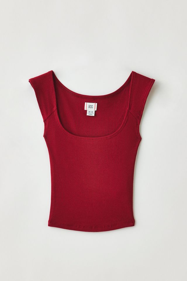 BDG Ribbed Square Neck Tank Top #4