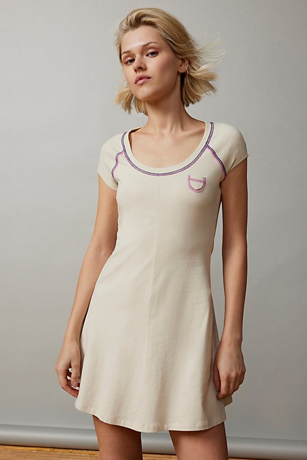 Bdg Annabelle Tee Mini Dress In Ivory, Women's At Urban Outfitters