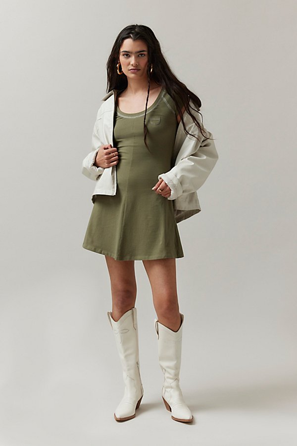 Bdg Annabelle Tee Mini Dress In Olive, Women's At Urban Outfitters