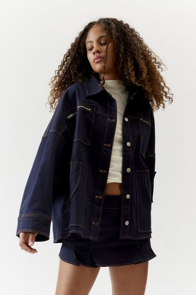 Shop By.dyln By. Dyln Avant Denim Jacket In Navy, Women's At Urban Outfitters