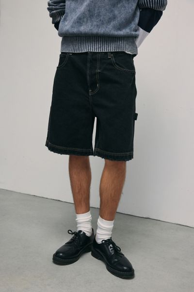 Bdg Denim Carpenter Short In Washed Black, Men's At Urban Outfitters